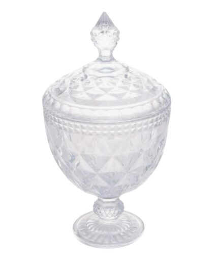 Bomboniere de vidro com tampa