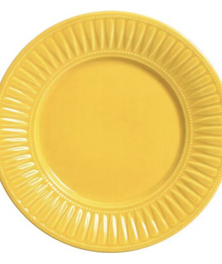 Prato sobremesa amarelo