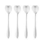 Kit 4 colheres de café coração
