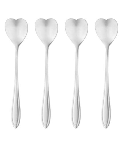 Kit 4 colheres de café coração