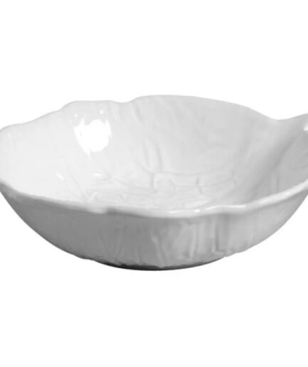 Tigela branca couve pequena