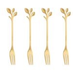 Kit 4 garfinhos inox dourado