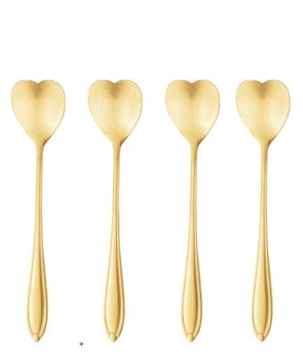 Kit de 4 colheres para café coração