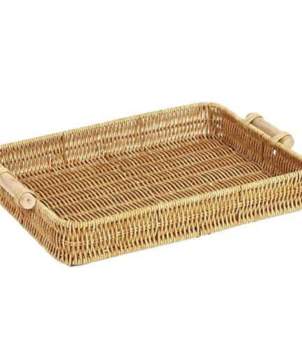 Bandeja retangular em fibra sintética