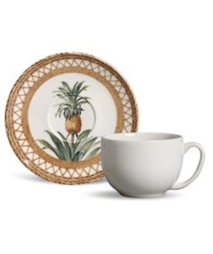 Jogo 6 Xícaras de chá 260ml pineapple