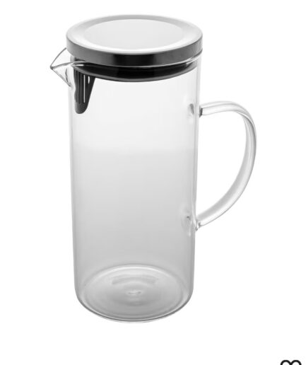 Jarra borossilicato com tampa inox 1L