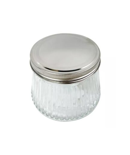 Pote vidro canelado 400ml