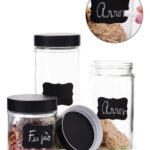 Conjunto 3 potes vidro com lousa