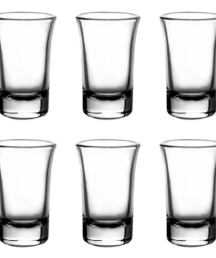 Jogo 6 copinhos de vidro para shot (cachaça)