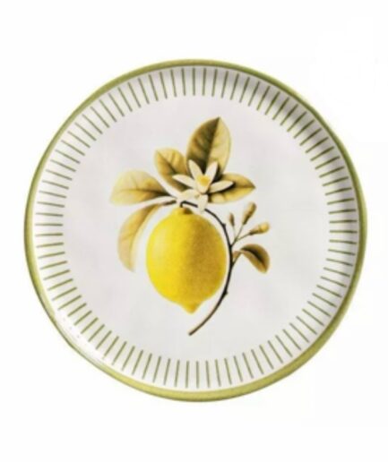 Jogo 6 pratos rasos limão siciliano