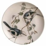 Jogo 6 pratos sobremesa pássaros