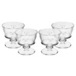 Jogo 4 taças sobremesa Butterfly