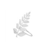 Anel guardanapo folha prata