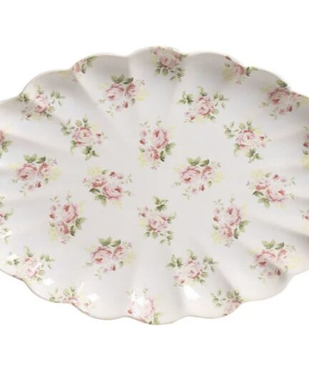 Travessa estampada flores