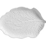 Travessa branca folha de couve