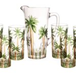 Jogo jarra e 6 copos palm tree Wolff