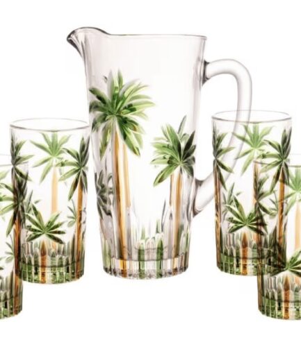 Jogo jarra e 6 copos palm tree Wolff