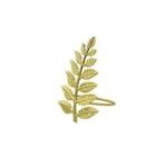 Anel de guardanapo folha dourada