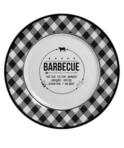 Jogo 6 pratos sobremesa churrasco