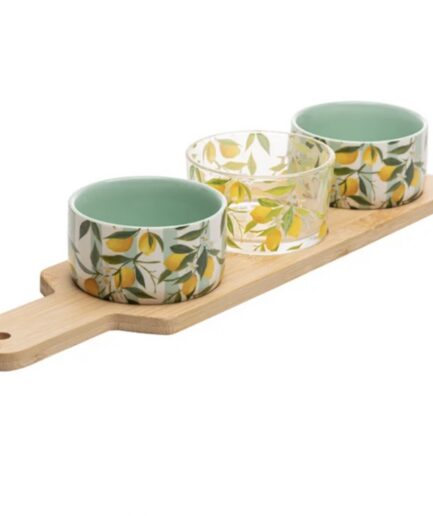 Petisqueira 4 peças limão siciliano