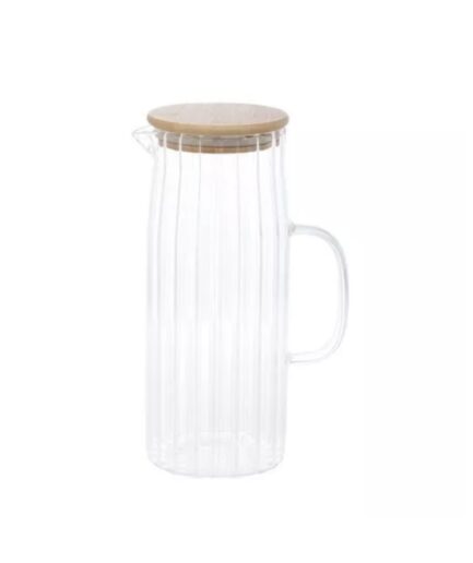 Jarra de vidro com tampa bambu 1.1L