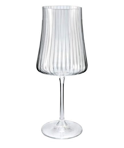 Jogo 6 taças em cristal canelada