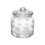 Pote vidro coração 14x11cm