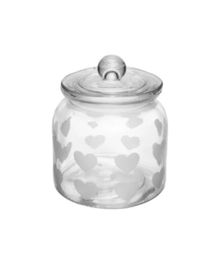 Pote vidro coração 14x11cm