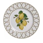 Jogo 6 pratos sobremesa limão siciliano