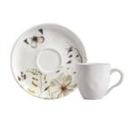 Jogo 6 xícaras 120ml com pires