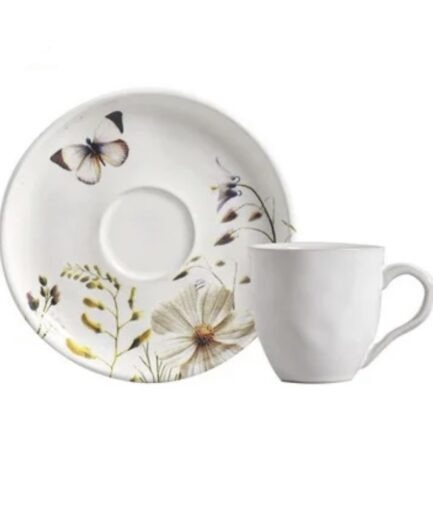 Jogo 6 xícaras 120ml com pires