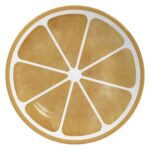 Jogo 6 pratos sobremesa laranja