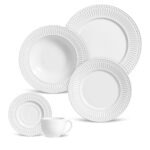 Aparelho de jantar branco cerâmica Porto Brasil 30 peças - 6 lugares