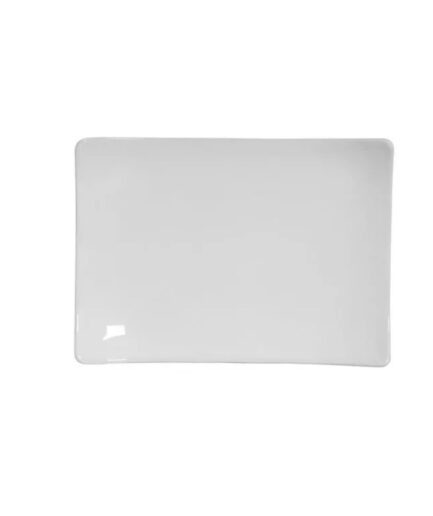 Travessa retangular branca 27x19cm