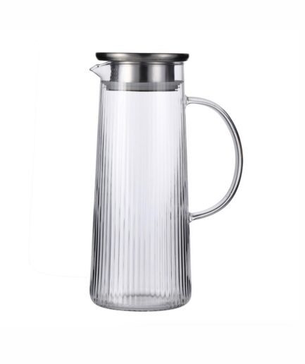 Jarra vidro borossilicato tampa inox com vedação