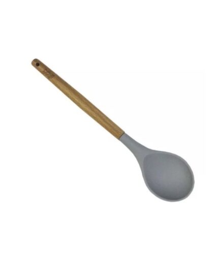 Colher silicone cabo em bambu