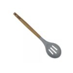 Escumadeira silicone cabo em bambu
