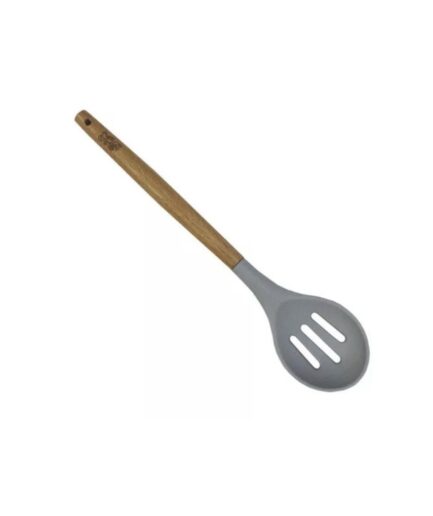 Escumadeira silicone cabo em bambu
